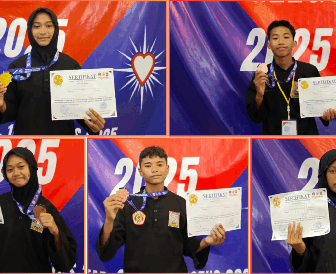 SISWA-SISWI MTsN 10 BLITAR BORONG PRESTASI DI KEJUARAAN PENCAK SILAT NGLEGOK CUP