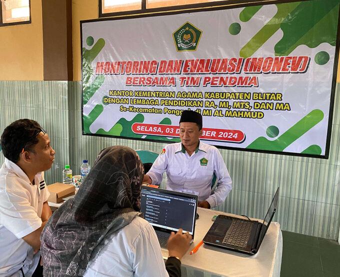 MTsN 10 Blitar Ikuti Monev Bersama Kemenag Kabupaten Blitar di MI Al Mahmud