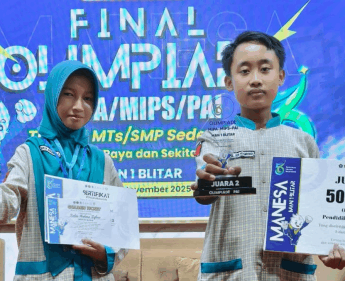 Siswa MTsN 10 Blitar Raih Prestasi Gemilang di Olimpiade MANESA MAN 1 Blitar